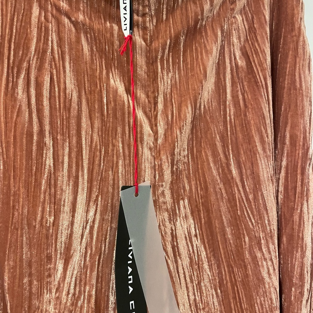 NWT Liviana Conti wide leg velvet trousers pants. Size 44 (fits US Med)